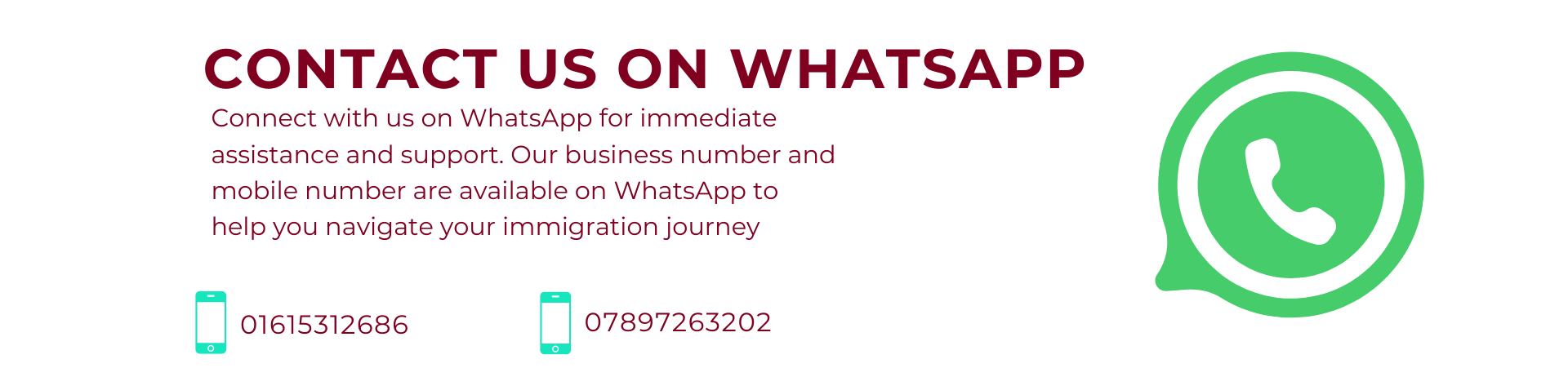 Contact us on whatsapp